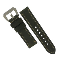 M1 Vintage Leather Watch Strap in Olive (20mm) - Nomad Watch Works Malaysia