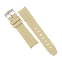 Curved End Rubber Strap for Omega x Swatch Moonswatch in Ash (20mm) - Nomad Watch Works MY