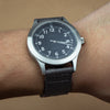Quick Release Canvas Watch Strap in Grey with Brushed Silver Buckle (20mm) - Nomad Watch Works Malaysia