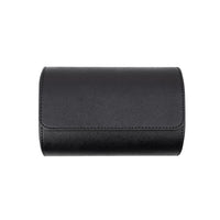 Saffiano Leather Watch Case in Black (2 Slots) - Nomad Watch Works MY