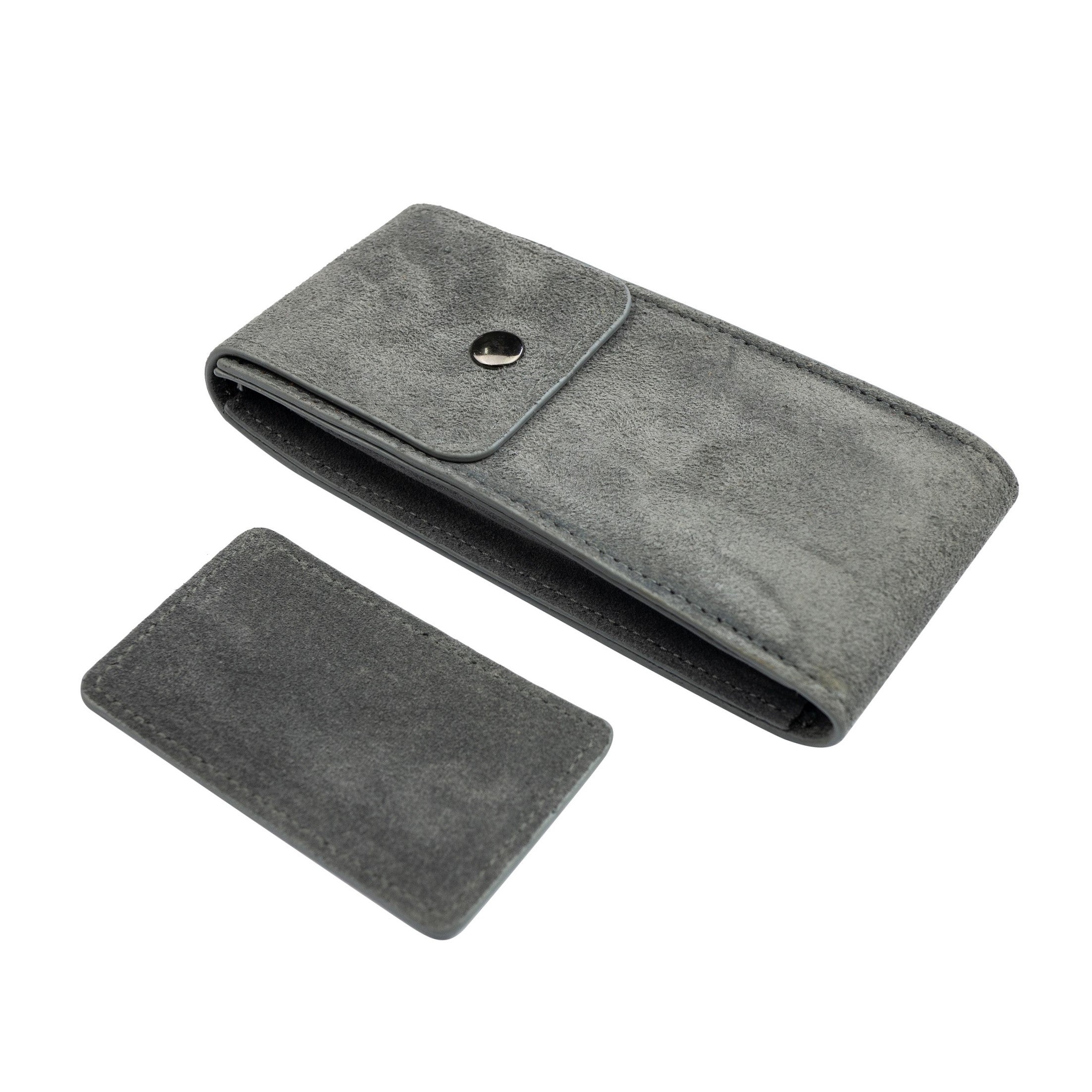 Travel Watch Pouch in Suede Grey - Nomad Watch Works MY