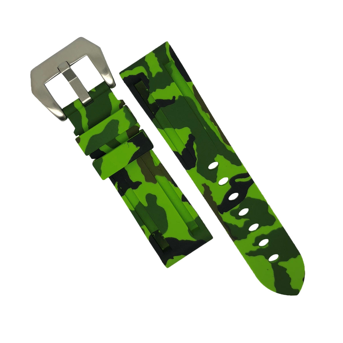 V3 Silicone Strap in Green Camo (22mm) - Nomad Watch Works Malaysia